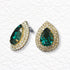 Auskarai "Jasmīnas (Smaragdas)" su Swarovski™ kristalais